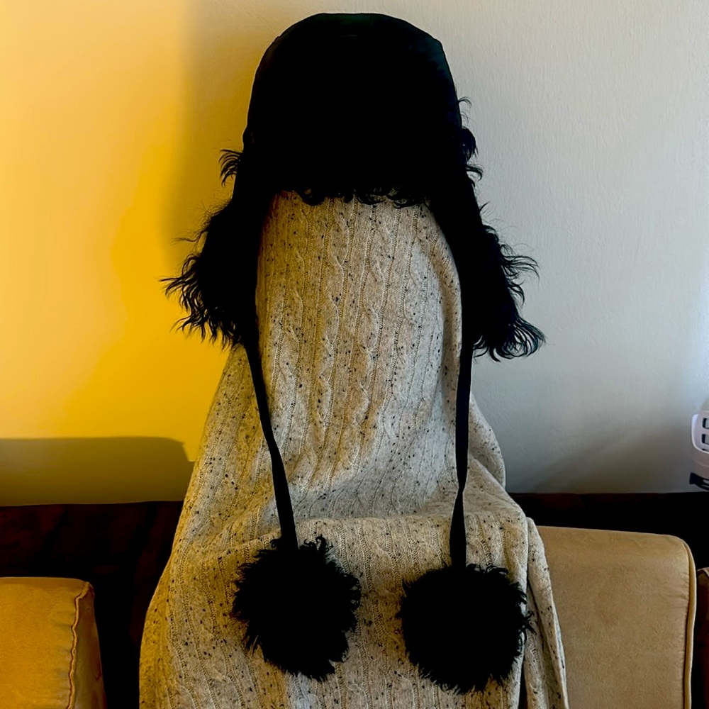 Natural sheepskin winter hat